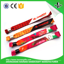 One Time Use Lock for Woven Custom Fabric Wristband